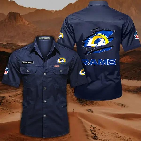 Los Angeles Rams Men’s Short Sleeve Cargo Shirts New 2025 AZBT2DCGS000019