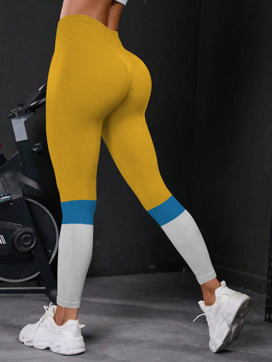 Los Angeles Chargers High Waist Push Up Printed Leggings
