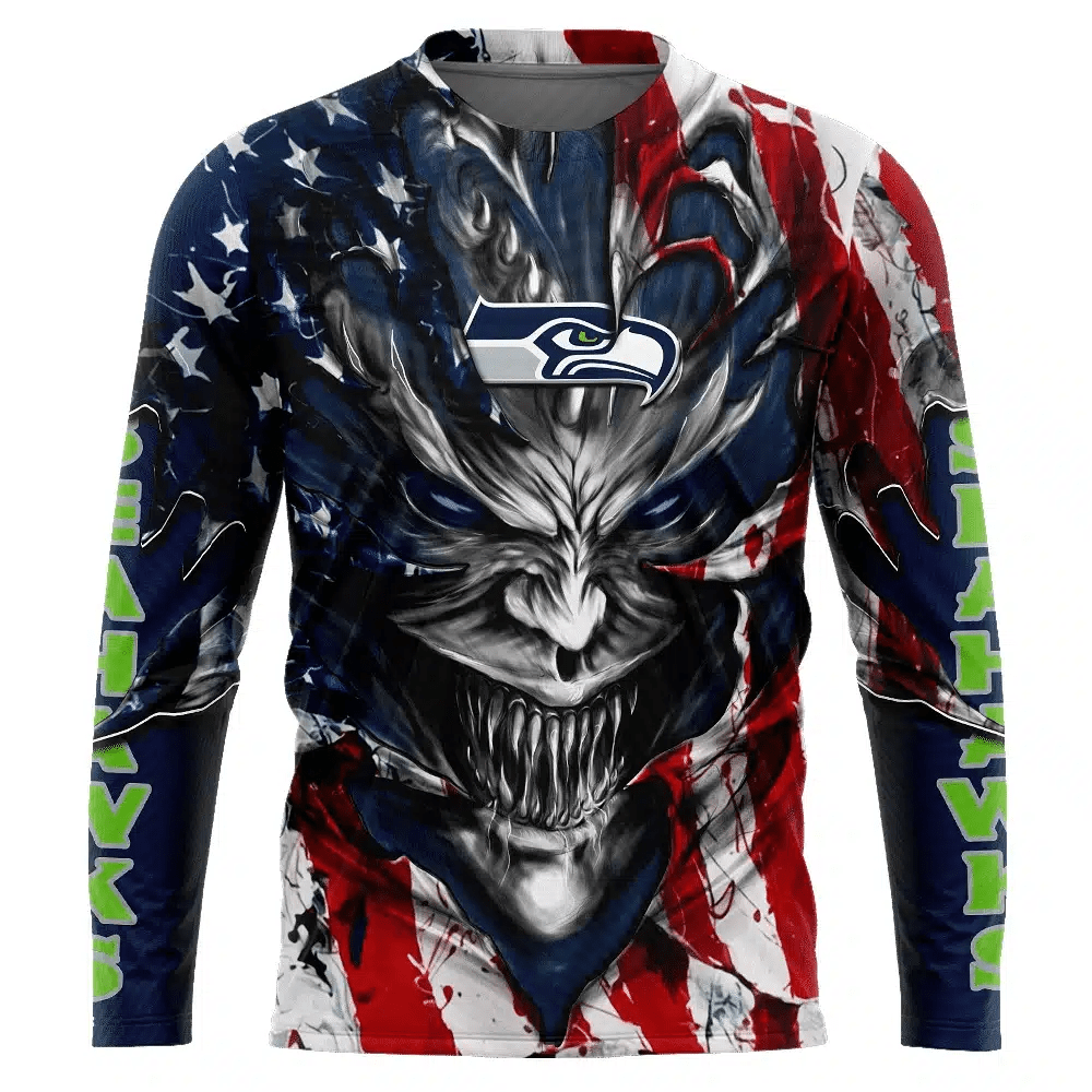 Seattle Seahawks All Over Printed T-shirt Sweatshirt Hoodie AZCHD596