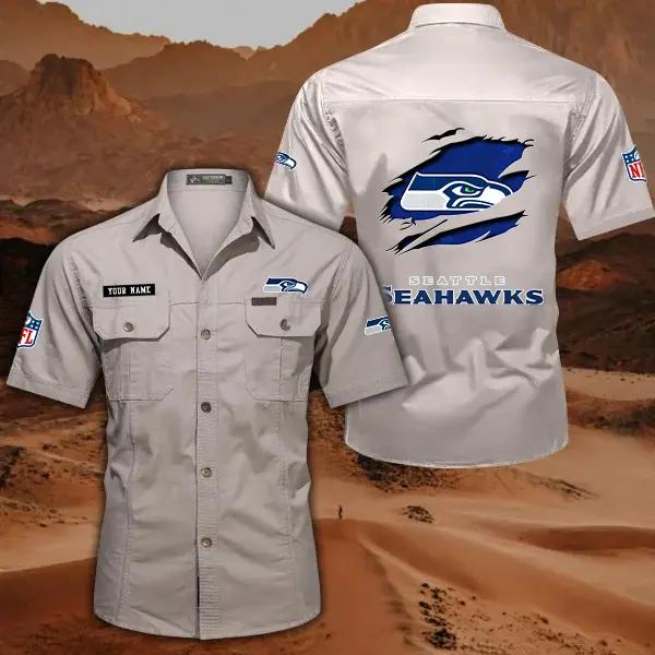 Seattle Seahawks Men’s Short Sleeve Cargo Shirts New 2025 AZBT2DCGS000028