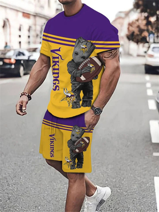Minnesota Vikings T-shirt and Shorts AZTS572