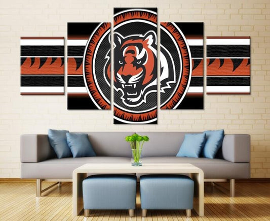 Cincinnati Bengals 5 Piece Canvas Wall Art With Frame HA07
