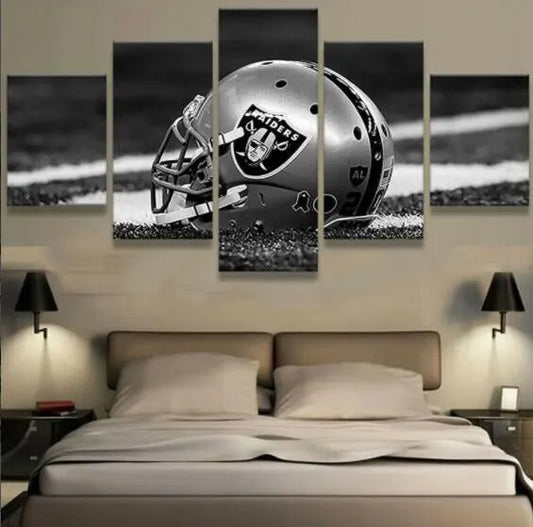 Las Vegas Raiders 5 Piece Canvas Wall Art With Frame HA43