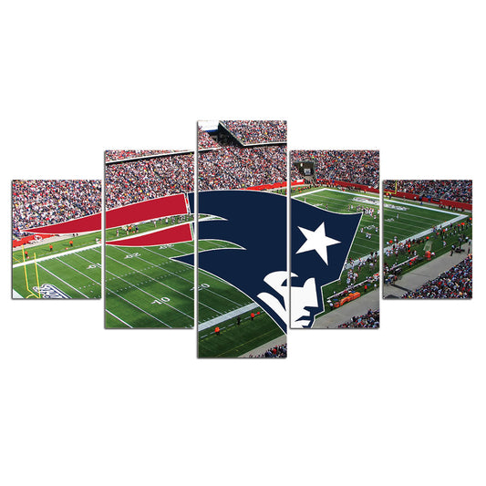 New England Patriots 5 Piece Canvas Wall Art With Frame HA22