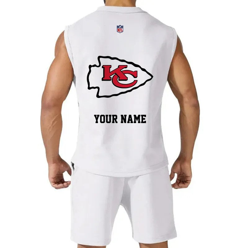 Kansas City Chiefs Combo Men Jersey Tank Top and Shorts AZICOTATTMS00009