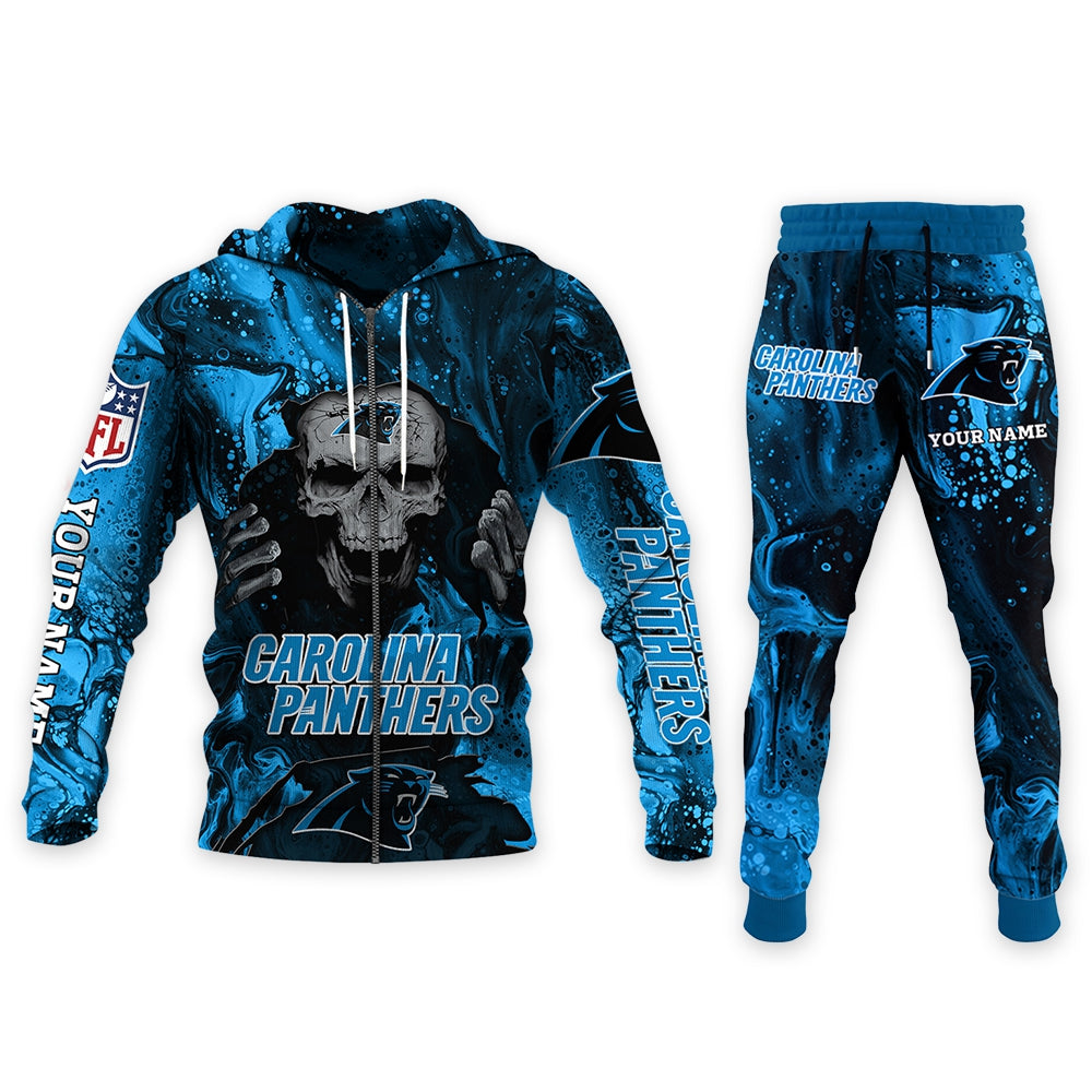 Carolina Panthers Personalized Hoodie and Joggers AZCHD979