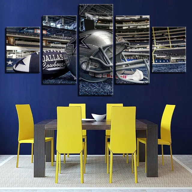 Dallas Cowboys 5 Piece Canvas Wall Art With Frame HA38