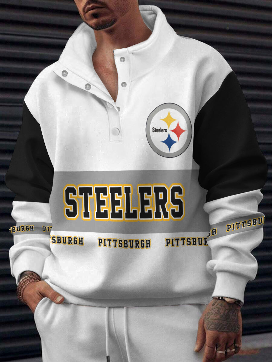 Pittsburgh Steelers Casual Colorful Stand Collar Sweatshirt AZBTSCSW000605