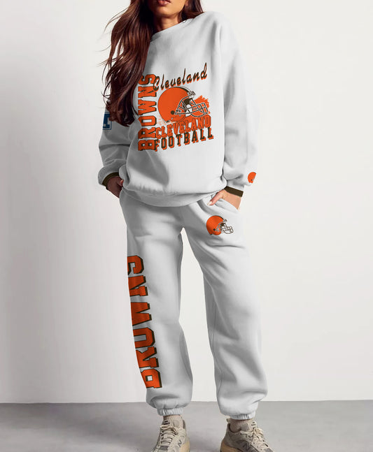 Cleveland Browns Combo 3D Sweatsuit and Sweatpants Unisex CBSP63