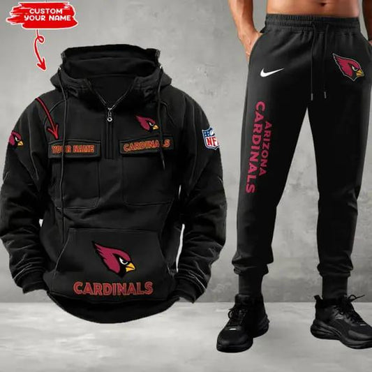 Arizona Cardinals Combo Multi-Pockets Hoodie And Pants EM07
