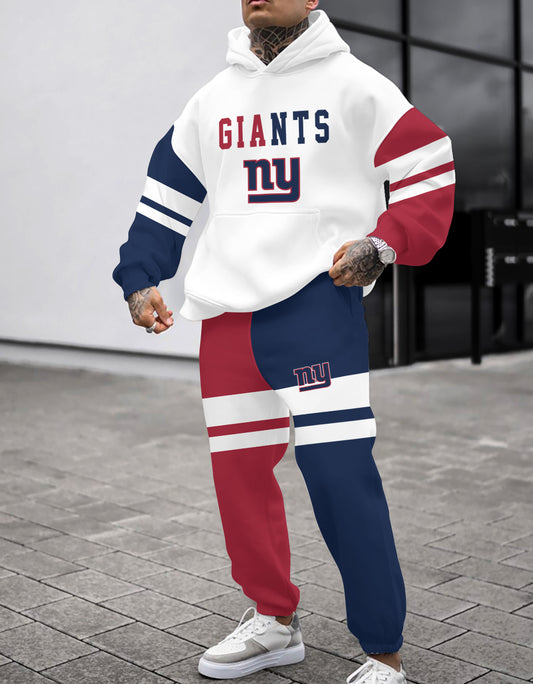 New York Giants Combo Pullover Hoodie And Sweatpants AZBTPHSP000109