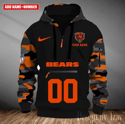 Chicago Bears Camouflage Hooded Sweatshirt HA05