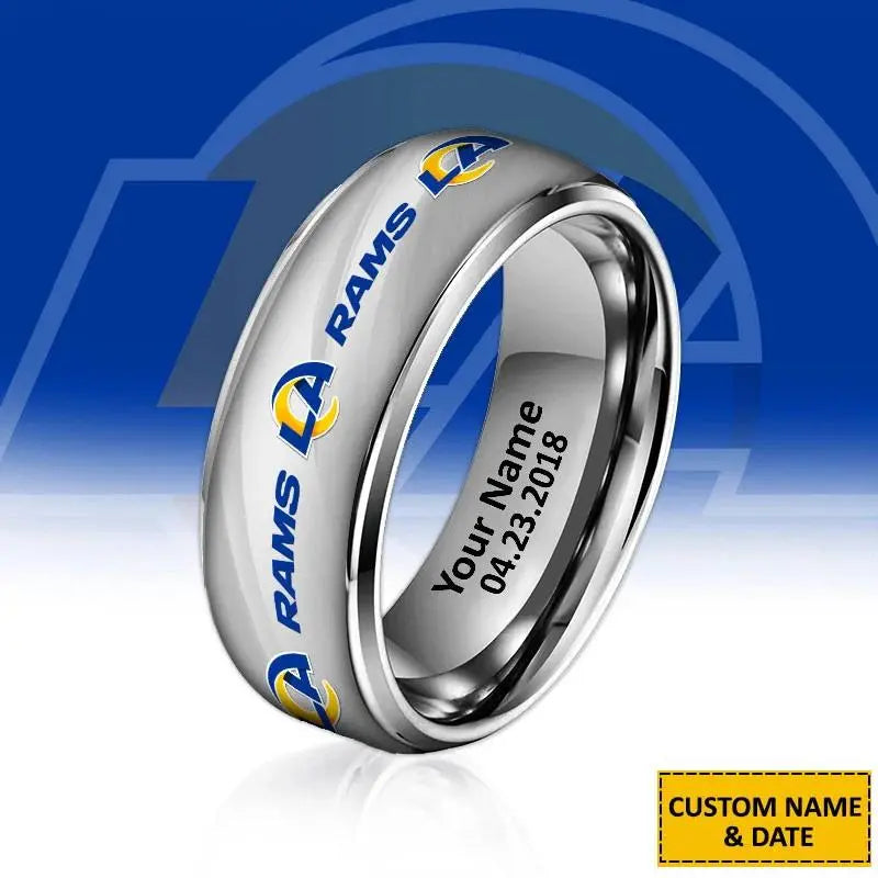 Los Angeles Rams Special Stainless Ring Custom Name AZBTSR000036