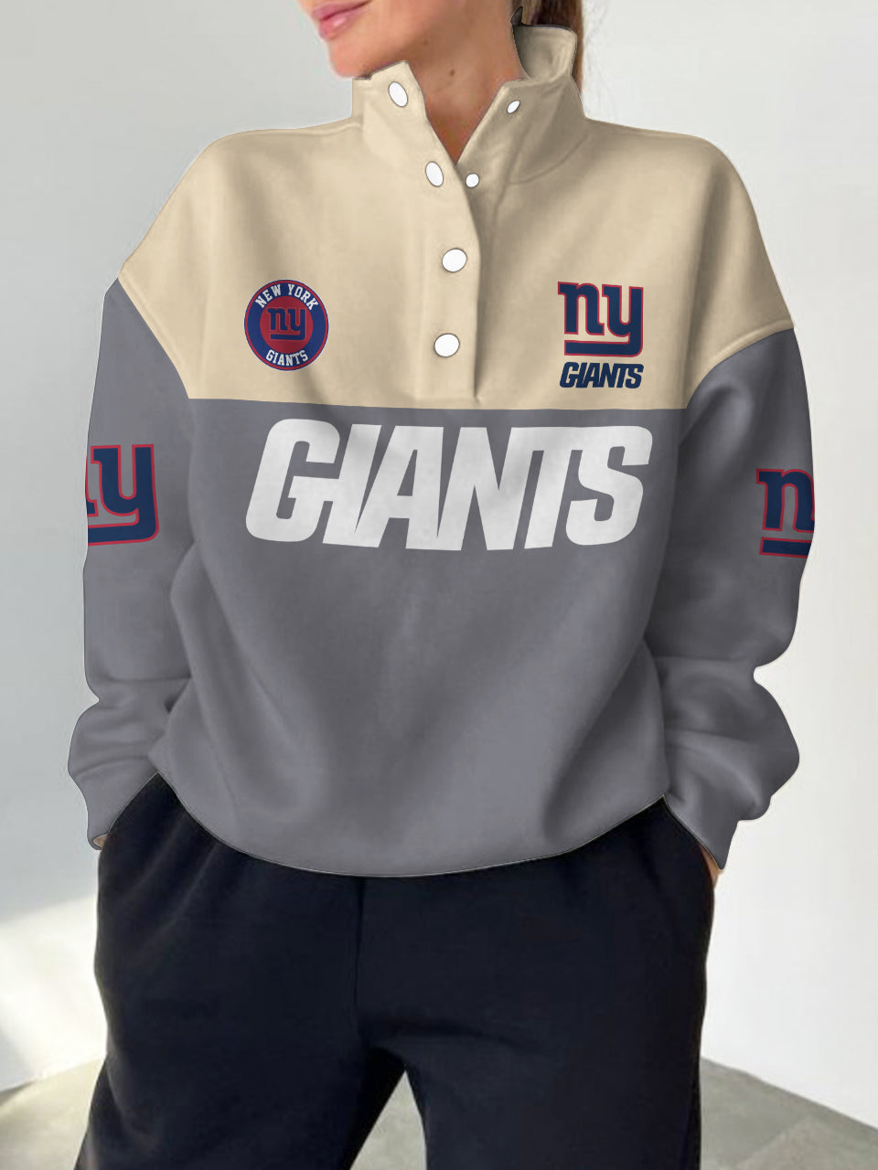 New York Giants Casual Colorful Stand Collar Sweatshirt AZBTSCSW000485