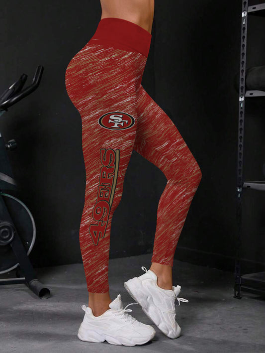 San Francisco 49ers High Waist Push Up Printed Leggings (1)