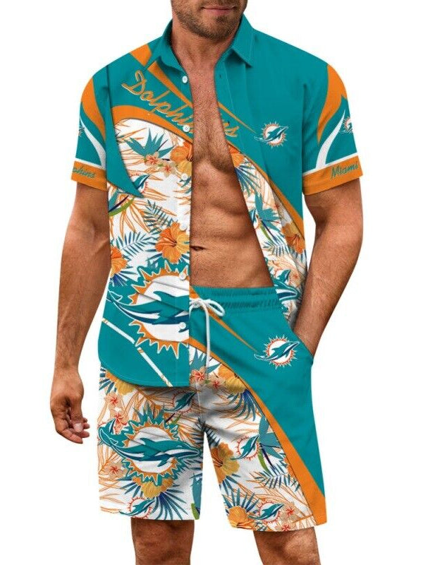 Miami Dolphins Combo Hawaiian Shirt and Shorts AZBTHWSS000135