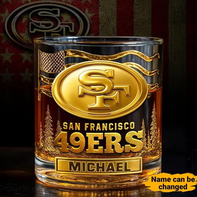 San Francisco 49ers Golden Logo Whiskey Glass SP28