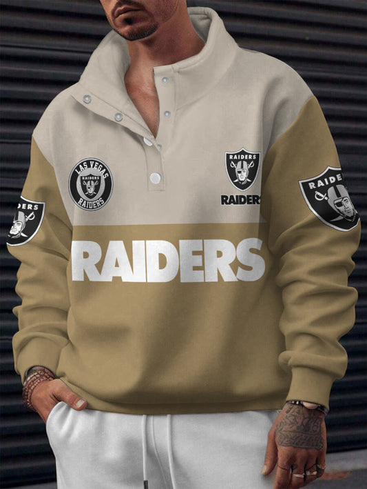 Las Vegas Raiders Casual Colorful Stand Collar Sweatshirt AZBTSCSW000623