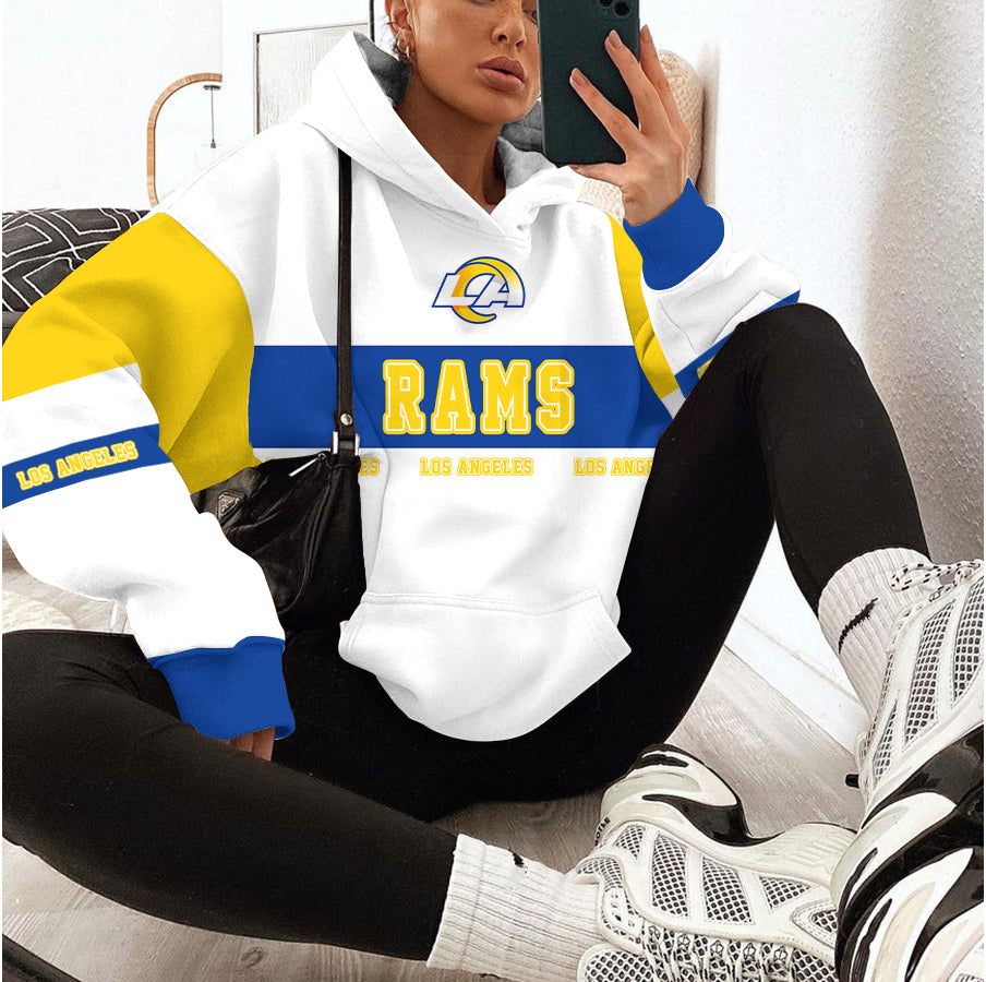 Los Angeles Rams Printed Hooded Pocket Pullover Hoodie AZBTPH000110