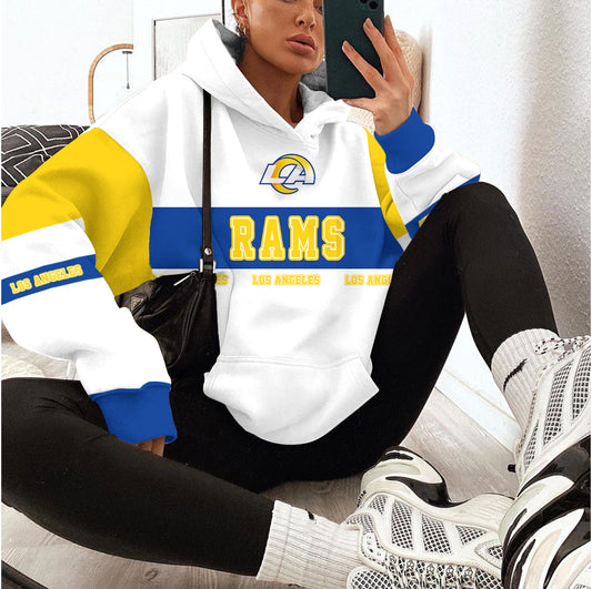 Los Angeles Rams Printed Hooded Pocket Pullover Hoodie AZBTPH000110