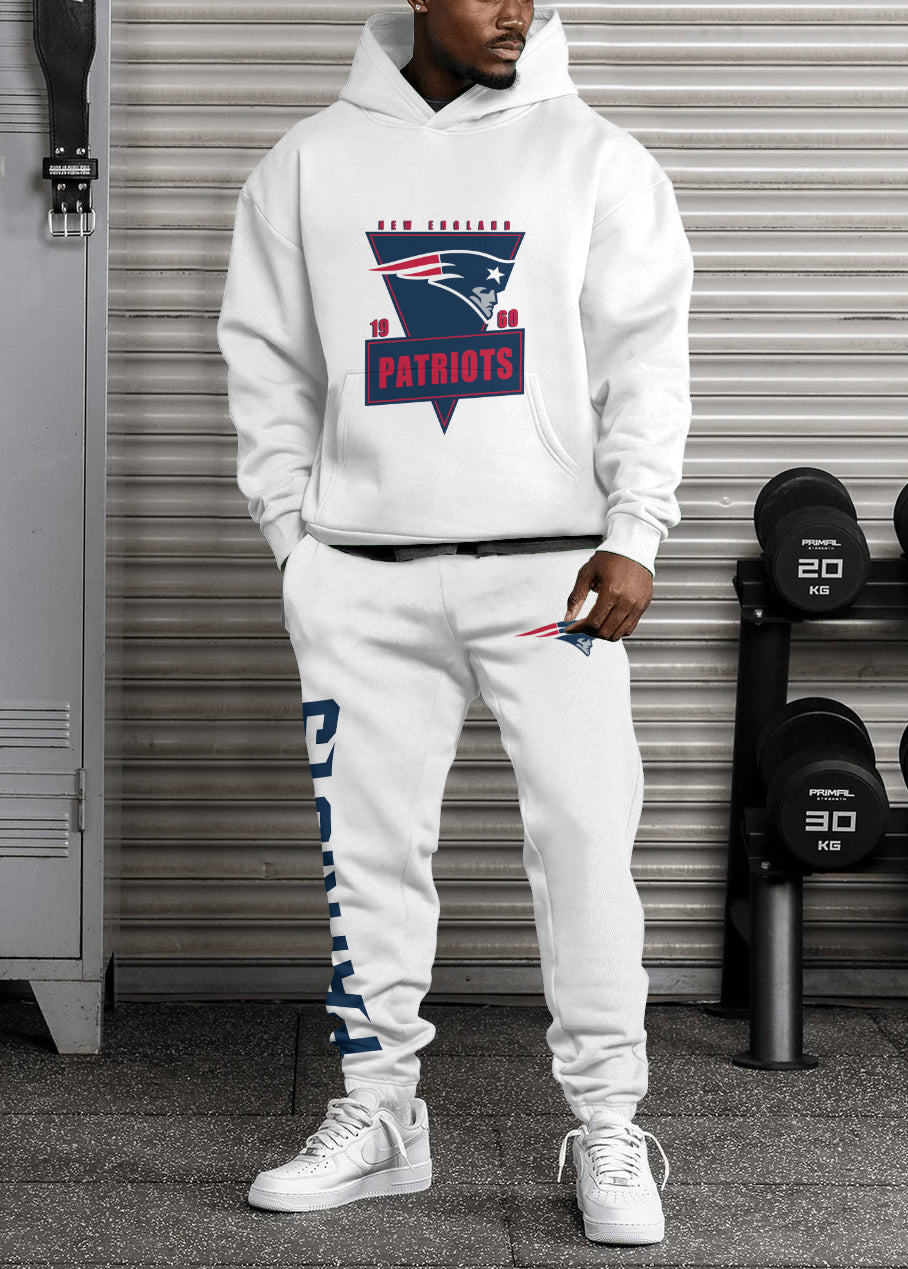 New England Patriots Combo Pullover Hoodie And Sweatpants AZBTPHSP000498