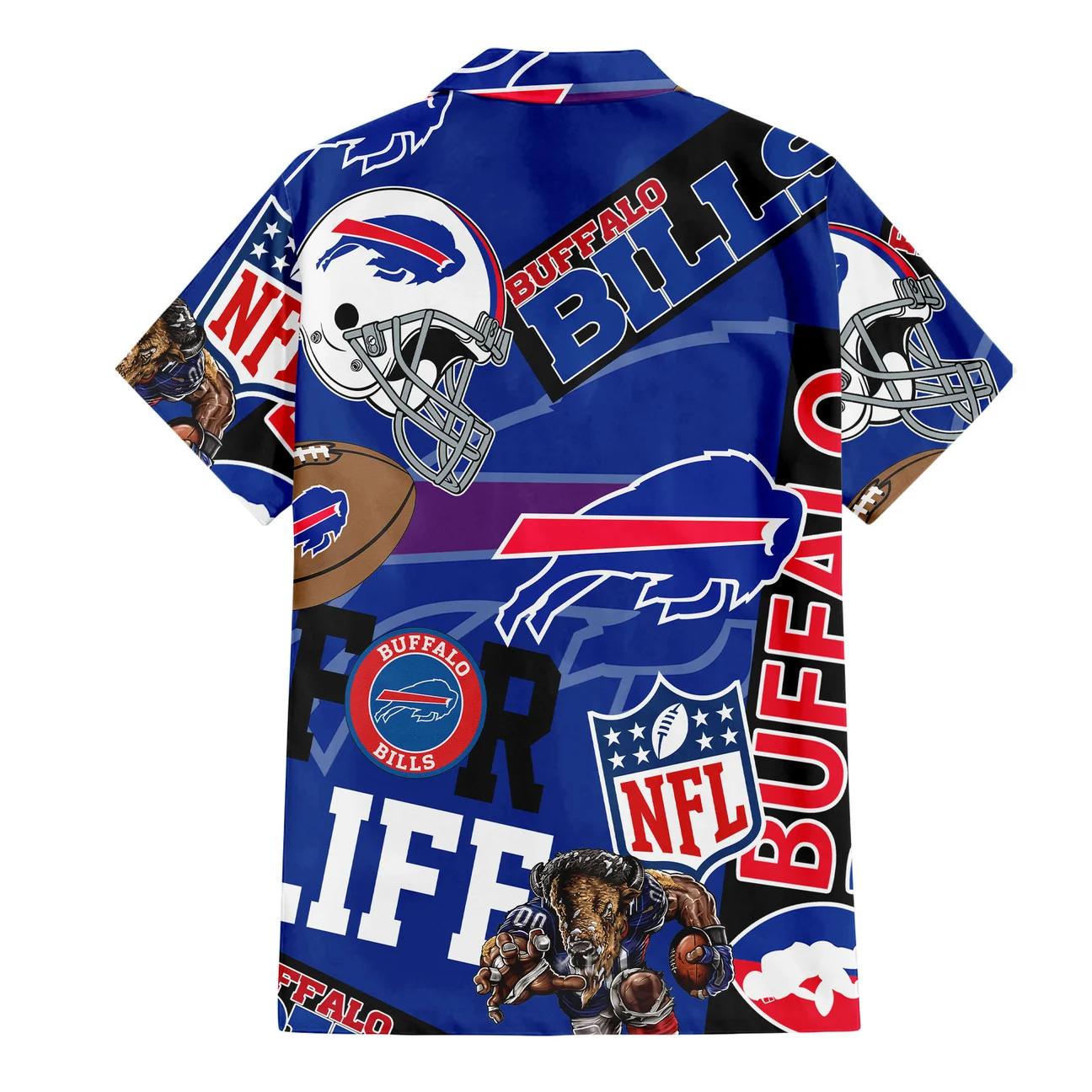 Buffalo Bills Custom Limited Edition For Life Hawaiian Shirt and Shorts AZHAHWSS000255