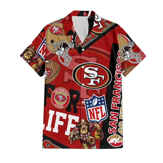 San Francisco 49ers Custom Limited Edition For Life Hawaiian Shirt and Shorts AZHAHWSS000269