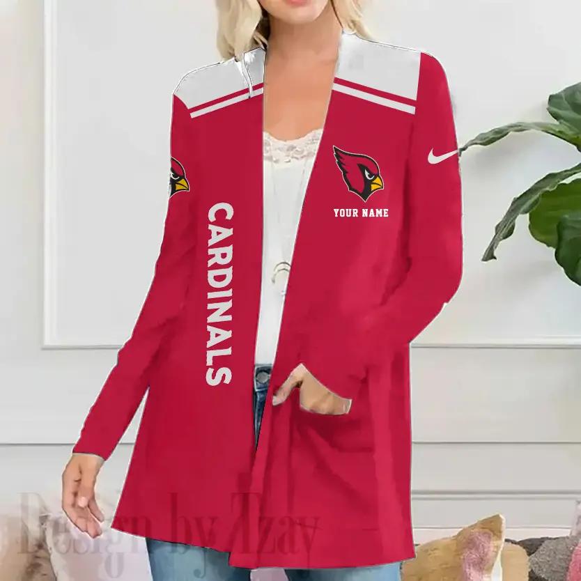 Arizona Cardinals Women Patch Pocket Cardigan BT005
