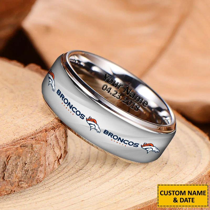 Denver Broncos Special Stainless Ring Custom Name AZBTSR000062