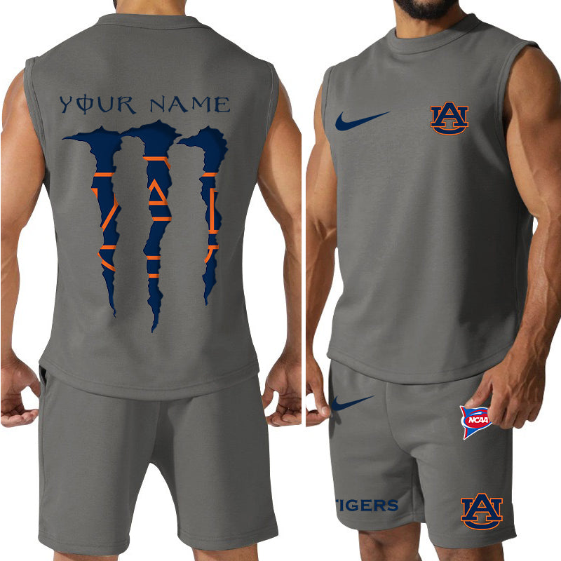 Auburn Tigers Colorful Combo Men Jersey Tank Top and Shorts AZBTCMJTTS000040