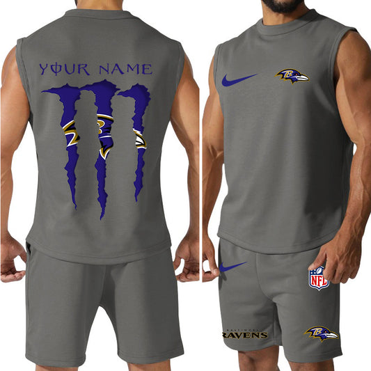 Baltimore Ravens Colorful Combo Men Jersey Tank Top and Shorts AZBTCMJTTS000008