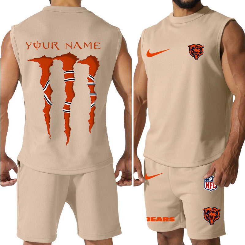 Chicago Bears Colorful Combo Men Jersey Tank Top and Shorts AZBTCMJTTS000011