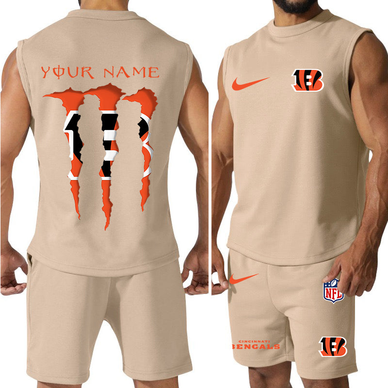 Cincinnati Bengals Colorful Combo Men Jersey Tank Top and Shorts AZBTCMJTTS000012