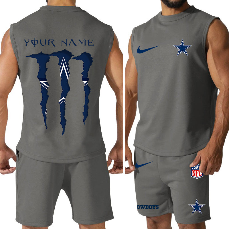 Dallas Cowboys Colorful Combo Men Jersey Tank Top and Shorts AZBTCMJTTS000014