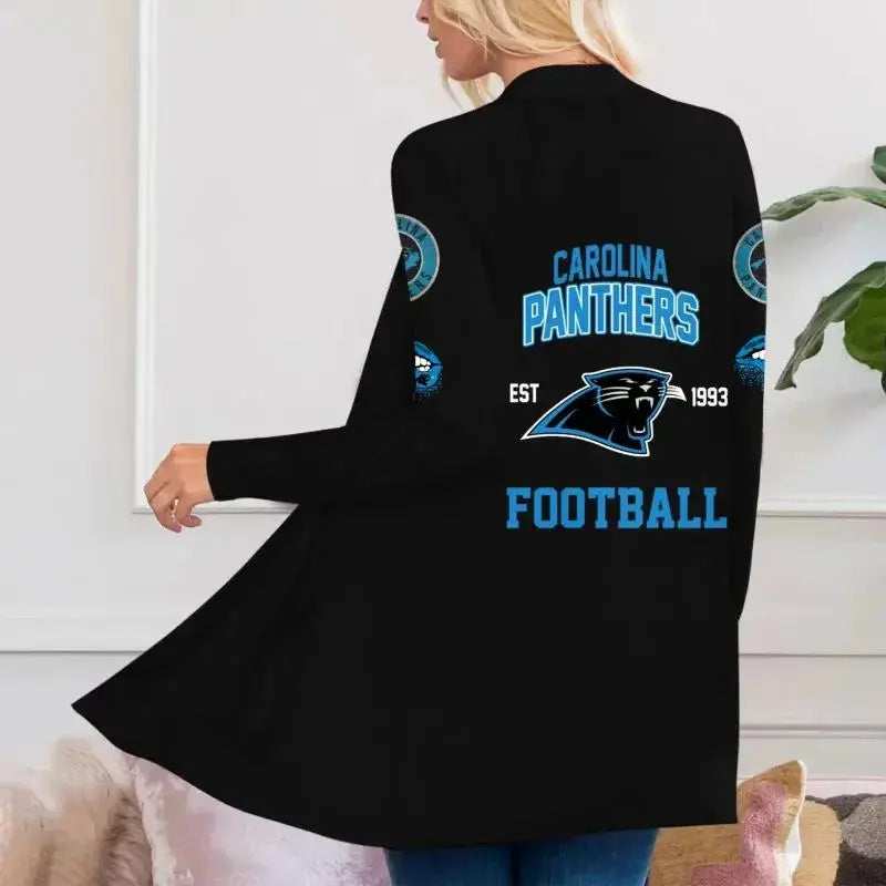 Carolina Panthers Women Patch Pocket Cardigan BT025