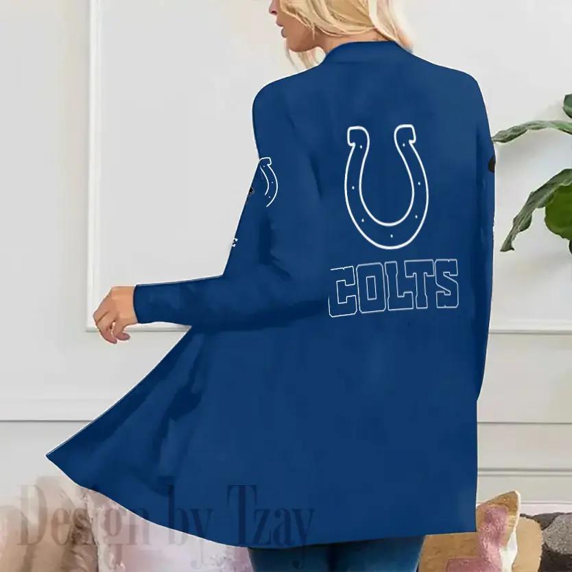 Indianapolis Colts Women Patch Pocket Cardigan BT083