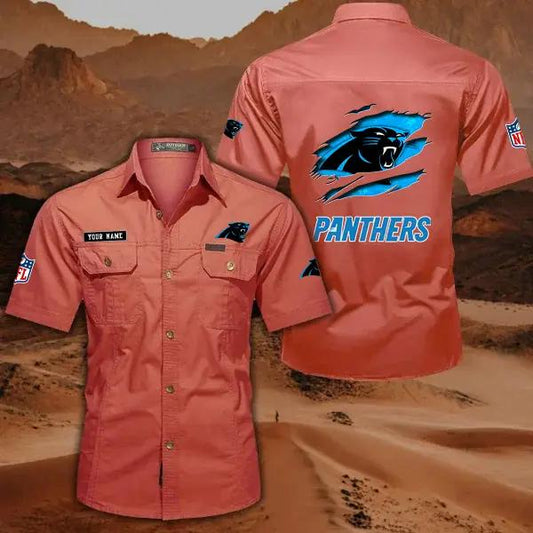 Carolina Panthers Men’s Short Sleeve Cargo Shirts New 2025 AZBT2DCGS000005