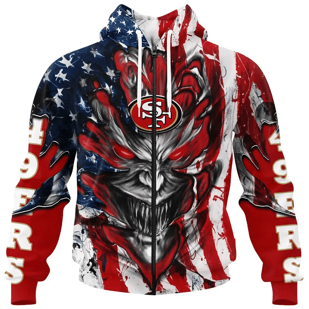 San Francisco 49ers All Over Printed T-shirt Sweatshirt Hoodie AZCHD595
