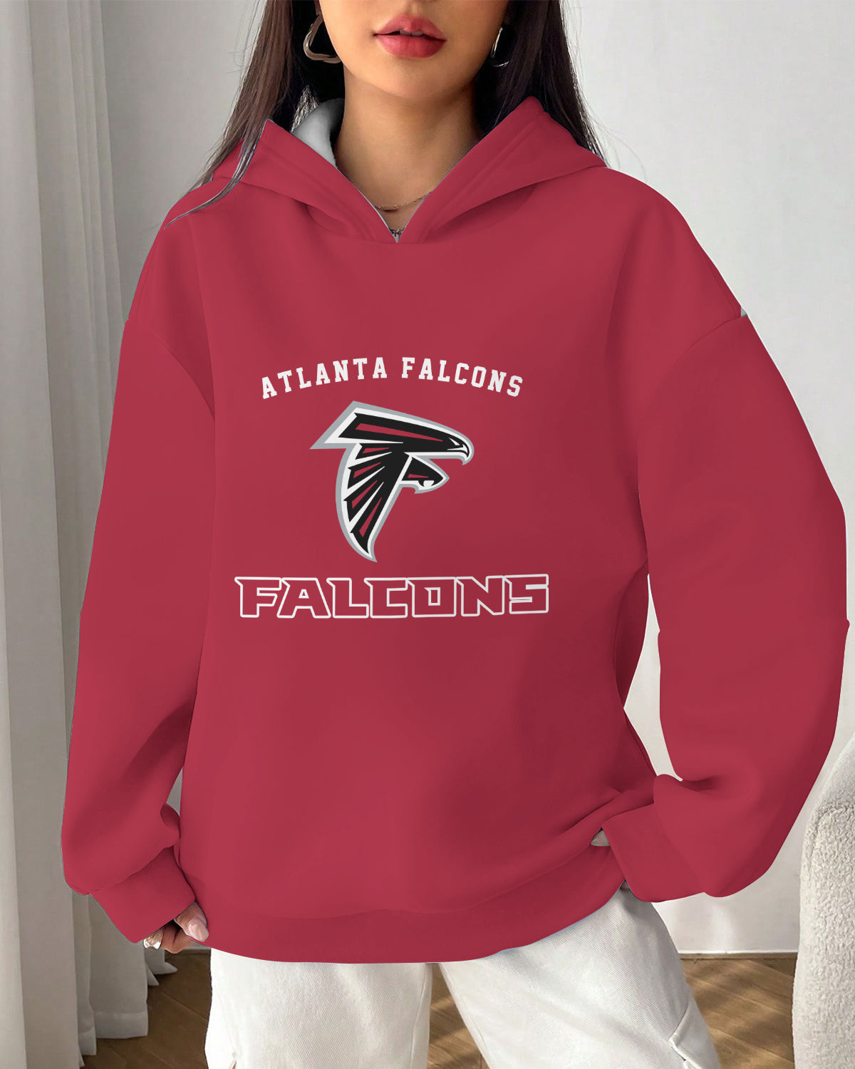 Atlanta Falcons Printed Hooded Pocket Pullover Hoodie AZBTPH000093