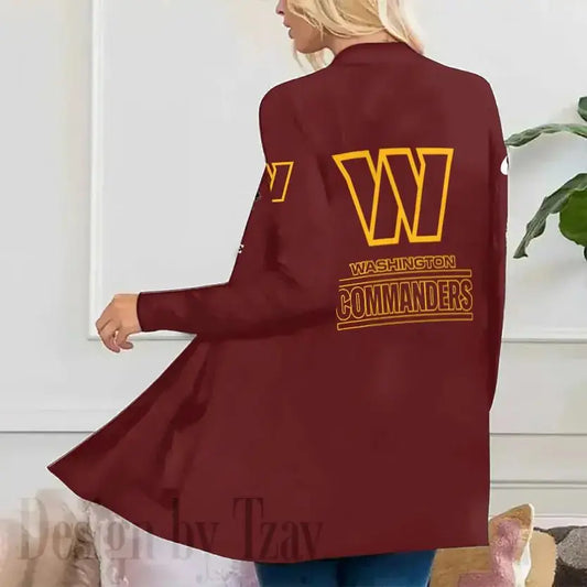 Washington Commanders Women Patch Pocket Cardigan BT195