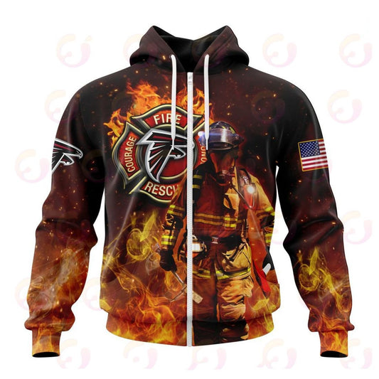Atlanta Falcons Honor Firefighters – First Responders All Over Printed T-shirt Sweatshirt Hoodie AZCHD825