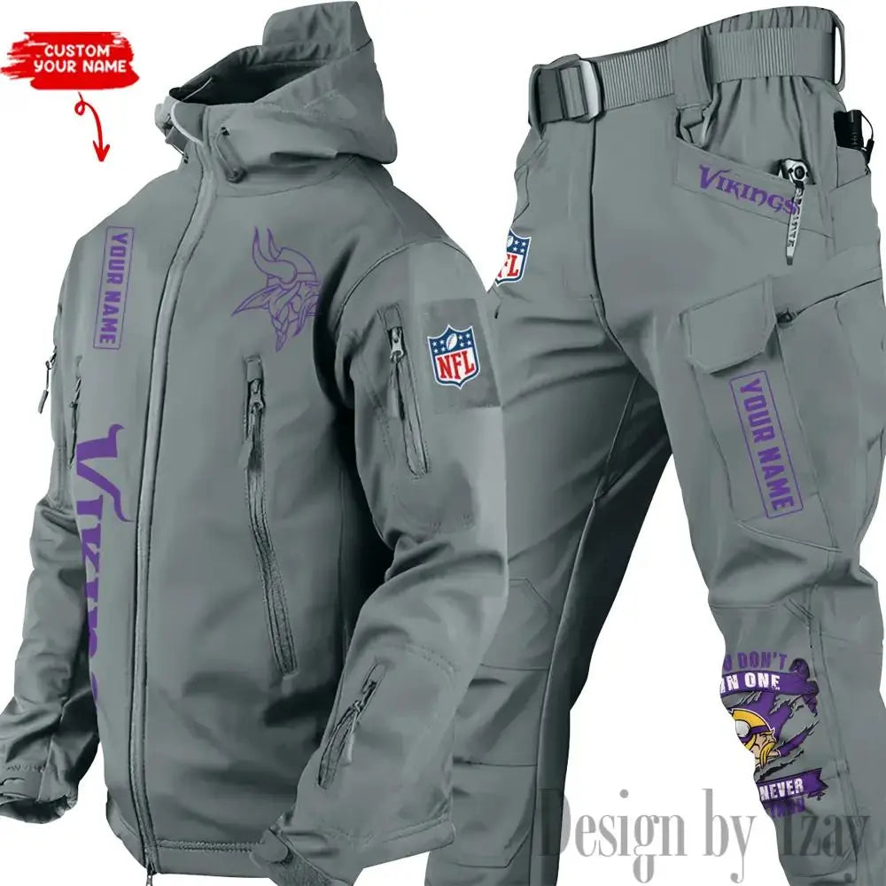 Minnesota Vikings Outdoor Jacket and Pants 000111