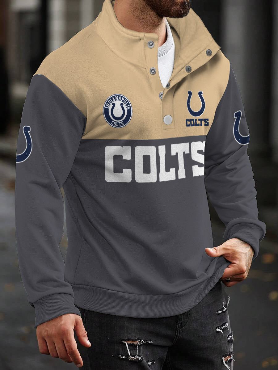 Indianapolis Colts Casual Colorful Stand Collar Sweatshirt AZBTSCSW000362
