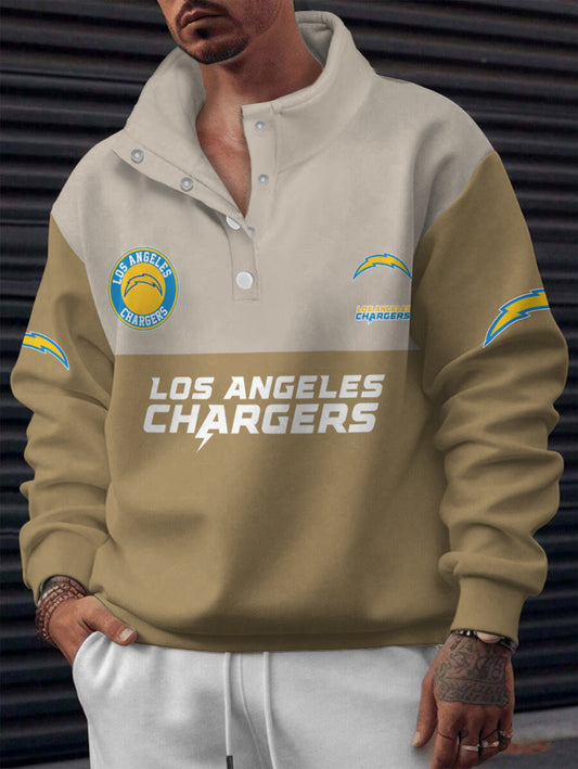 Los Angeles Chargers Casual Colorful Stand Collar Sweatshirt AZBTSCSW000646