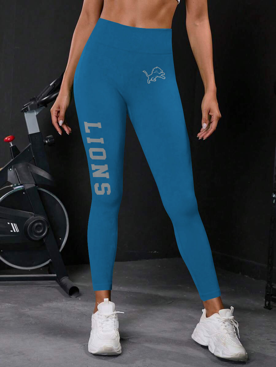 Detroit Lions High Waist Push Up Printed Leggings (2)