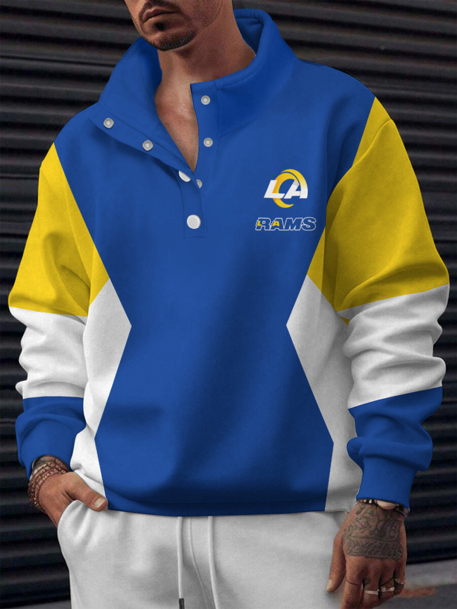 Los Angeles Rams Casual Colorful Stand Collar Sweatshirt AZBTSCSW000610