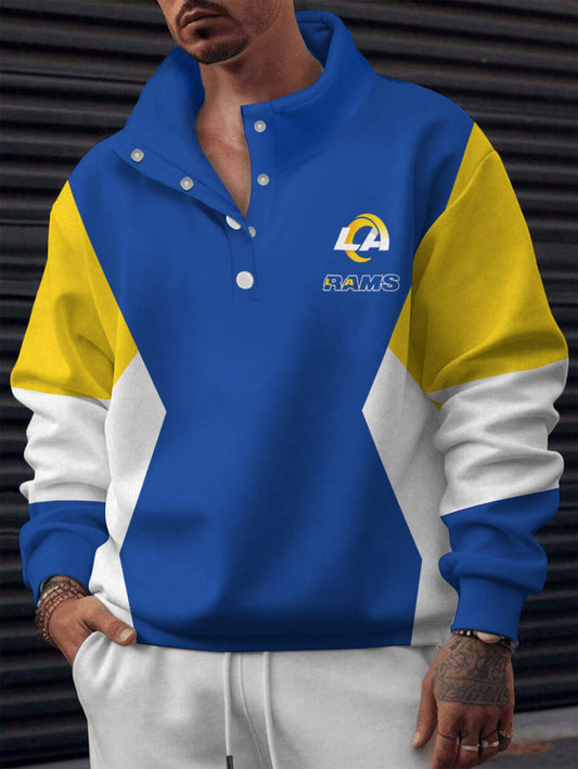 Los Angeles Rams Casual Colorful Stand Collar Sweatshirt AZBTSCSW000610