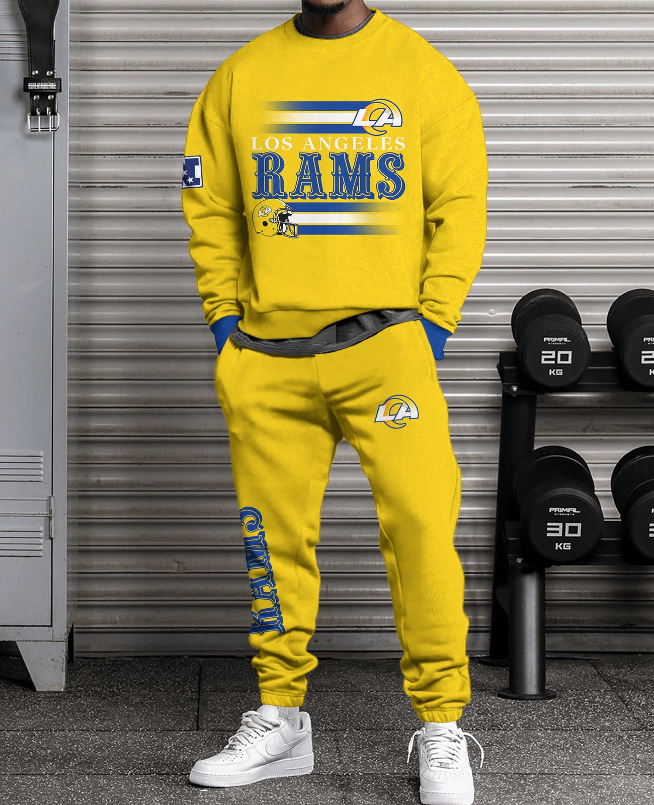 Los Angeles Rams Combo 3D Sweatsuit and Sweatpants Unisex CBSP93