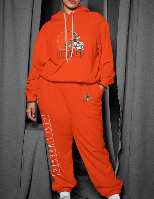 Cleveland Browns Combo Pullover Hoodie And Sweatpants AZBTPHSP000413