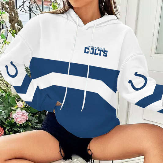 Indianapolis Colts Printed Hooded Pocket Pullover Hoodie AZBTPH000013